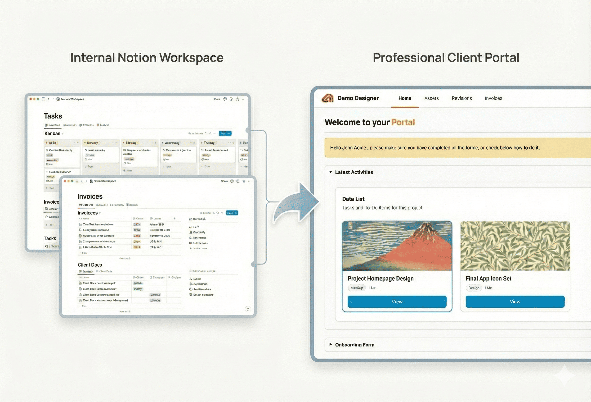 Notion Client Portal: Build Branded Portal or Dashboard for Clients ...